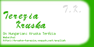terezia kruska business card